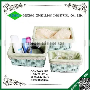 Colored Cosmetic Wicker Rectangle Gift Basket thumbnail-2