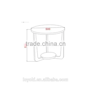 New Design Wood Sofa Side Table High Quality Glossy MDF Wood Round Bed Side Table Coffee Table thumbnail-4