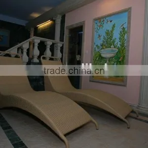 Unique Design Rattan Swimming Pool Lounge Chair In S Shape thumbnail-1