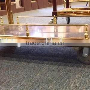 Luxury Stainless Steel Three Layers Liquor Trolley Food Trolley Service Trolley C-55 thumbnail-2