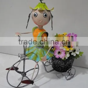 YS13287 Garden Girl Metal Bicycle Decoration Made in Xiamen thumbnail-1