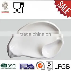 Leaf Shape Melamine Plate,melamine White Plate,white Dish thumbnail-1