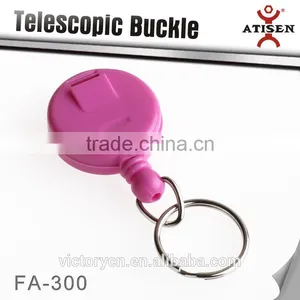 360MM Circular Plastic Retractable Buckle Lanyard Belt Clip thumbnail-1