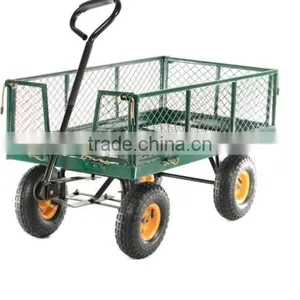 Garden Cart Mesh Hand Cart With Four Wheels Hand Trolley TC1840 thumbnail-3