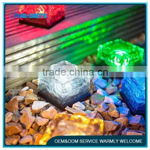 Solar Glass Ice Blocks Light Colorful Lawn Lamp thumbnail-1