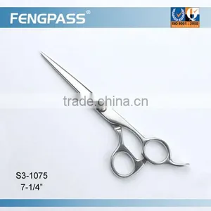 S3-1075 7-1/4" Inch 2CR13 Stainless Steel With PP Handle Handmade Polishing Stainless Steel Hairdressing Scissors thumbnail-1