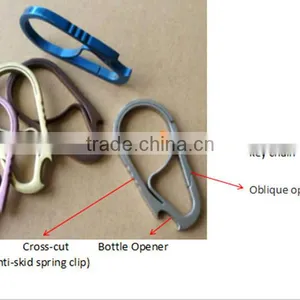 TK-1773 Outdoor Edc Tool Multi-function Titanium Alloy Quick Release Anti-lost Carabiner Bottle Opener thumbnail-2