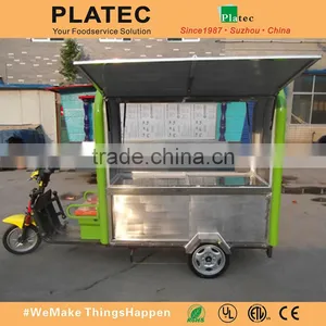 Wholesale China Stainless Steel Electric Tricycle Mobile Food Carts for Sale thumbnail-1