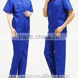 2016 OEM Wholesale Unisexs Garage Overall Uniform Short Sleeve Workwear thumbnail-2