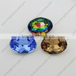 Factory Wholesale Prices Lead Free Point Back Oval Crystal Fancy Loose Stone Beads thumbnail-5