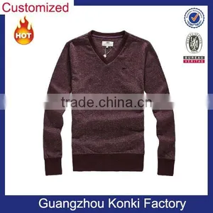 2015 New Fashion Men's V-neck Knitted Cashmere Sweater thumbnail-1