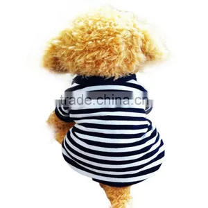 Wholesale Stripe Pet Puppy Summer Shirt Pet Clothes Vest T Shirt thumbnail-1