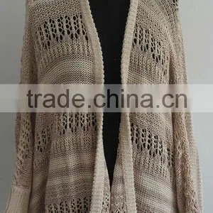 2014 Fashion Ladies Fancy Knitted Poncho Sweater thumbnail-1