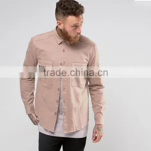2017 Newest Arrival Customized Colors Size t Shirt Style Light Pink Men Plain Sports Jacket With Button and Two Quare Pocket thumbnail-1
