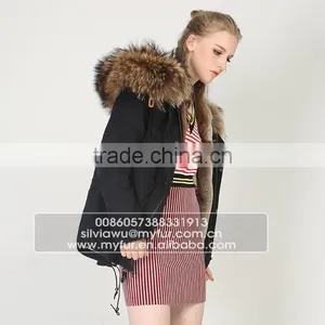 Myfur Customized China Top Quality Genuine Fur Parka Coat Wholesale thumbnail-5