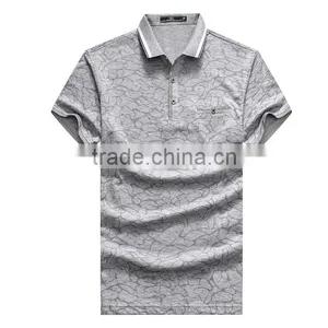 2016 New Mens Short Sleeve 100% Cotton Collar Polo Shirt/T-Shirt Wholesale thumbnail-4