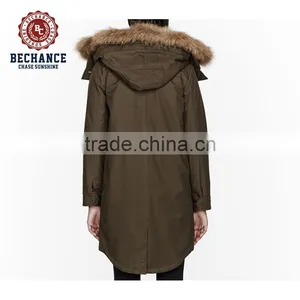 Army Green Women Padded Winter Parka Jacket Parka Coat thumbnail-2
