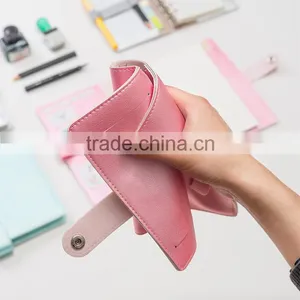 Metallic Color A6 Loose-leaf Planner Customizable Notebook Fashion Daily Notebook PU Cover With Metal Clip/clasp /pen Holder thumbnail-4