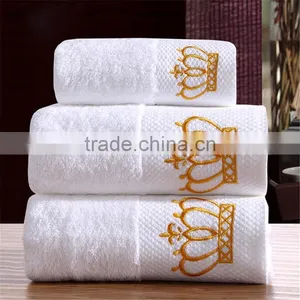 Cotton Luxury Hotel Bath Towel / Spa Bath Towel 100% Genuine Cotton/ Set of 3 White Bath Towel thumbnail-4