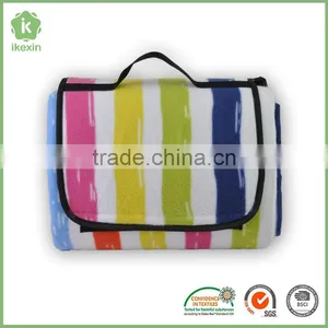 Wholesale Non-Toxic Hemmed Printed Fleece Picnic Blanket thumbnail-5