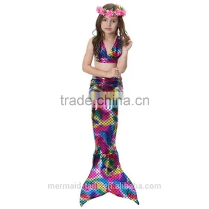 Fairy Costumes for Girls Beach Holiday Mermaid Fashion Bikini Sets 3PC thumbnail-6