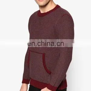 Fashion Shrug Wool Knit Sweater Christmas Winter Full Sleeve Pullover Sweaters for Men thumbnail-3