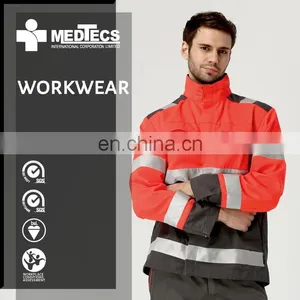 Red High-visibility Anti-static Safety Work Jackets Workwear thumbnail-1