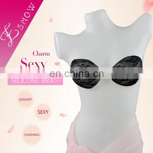 ES6603 2016 China Wholesale High Quality Sexy Lady's Sexy Lace Silicone Bra thumbnail-2