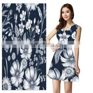 Latest Dress Designs Digital Print Knitting Fabric 100% Rayon Single Jersey Fabric thumbnail-1