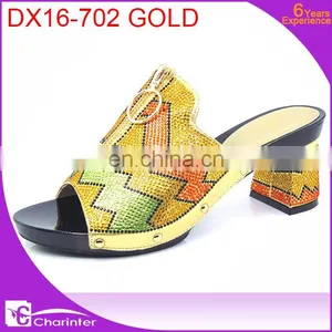 Wholesale Italian Ladies Shoes Ladies High Heel Shoes Ladies Slipper With Stones thumbnail-1