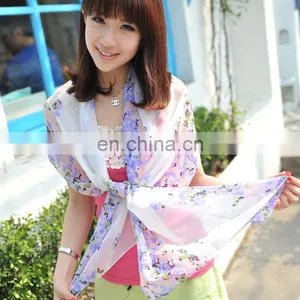 2015 Newestfashion Design Polyester Chiffon Summer Cuff Stole(PP615CL-P) thumbnail-3
