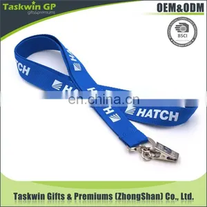 New Arrival Custom Cheap Printed Polyester Blue Lanyards no Minimum Order thumbnail-5