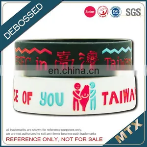 Debossed Silicon Wristband Bracelet Supplier thumbnail-6