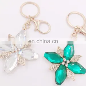 Colorful Flower Keychain Rainbow Charm Pendant Key Chain Key Holder Jewelry For Women thumbnail-5