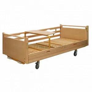 AG-BYS113 Cheap Prices Wooden Two Functions Manual Hospital Nursing Bed thumbnail-1
