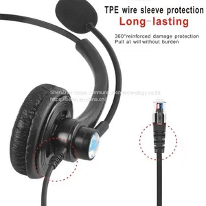 China Beien T12 RJ-USB Telephone Call Center Headset Noise-cancelling Headset Customer Service thumbnail-1
