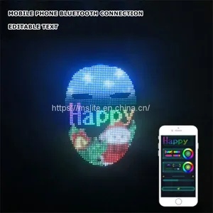 APP Full-Color LED Face-Changing Glowing Mask Christmas Party Dance Bar Nightclub Atmosphere Props Party Effect thumbnail-3