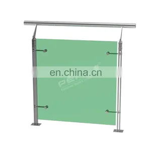 Top Grade Tempered Glass Balustrade Balcony Glass Railing thumbnail-4