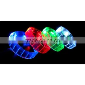 12 PC LED Light Up Bangle Bracelets Wristbands Assorted Colors Party Favors thumbnail-1