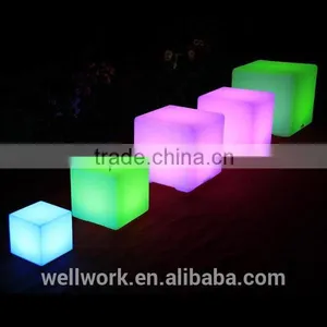 WorkWell Color Changeable Outdoor Seating Cube LED Ligh Chair TYC20 Quality Choice thumbnail-1