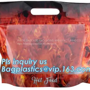 Barrier, Moisture Proof, Kraft Rotisserie Chicken Bags Hot Meal Packaging Deli Bag With Resealable Zipper Lock thumbnail-4