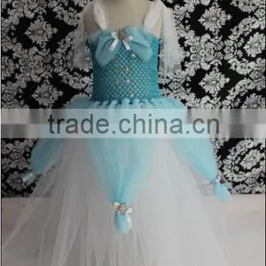 Newest Ballet Frozen Elsa Dress With Black Crochet Top Cosplay Costume Dress thumbnail-1