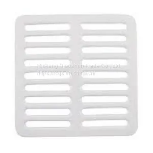 Floor Sink Parts 9-3/8 Inch Enamel Cast Iron Square Floor Sink Full Top Grate thumbnail-1