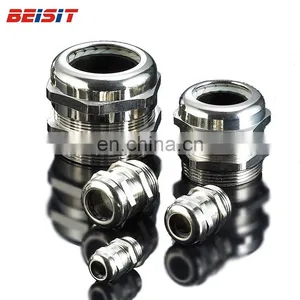 Metal Cable Gland High Quality M Type Nickel Plated Brass IP68 Beisit Best Waterproof Nylon PA6 CN;ZHE M12-63 EPDM NBR thumbnail-1