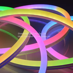 Hot Selling Neon LED Lights Flexible Soft Strip 10*23MM WS2811 Neon Tube RGB Pixel Light Silicone Neon Flex Strip Light thumbnail-1