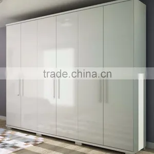 Customized Modern Wood Door Designs Bedroom Furniture Walk in Wardrobe thumbnail-2