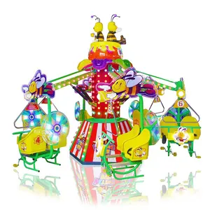 Kids Swing Set Amusement Park Electric Aircraft Engine Christmas Self Control Plane thumbnail-1