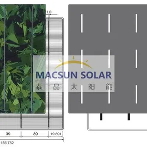 Product Name： Corful Solar Cells PHYSICAL CHARACTERISTICS： Color：Stone Elegance | Emerald Green | Disco Pink | Sparkling Gold | Metallic Gold | Diamond Blue Dimension： 156.75 mm x 156.75 mm +/- 0.25 mm Thickness (si)： 200 um +/- 20um Front： Silic thumbnail-1