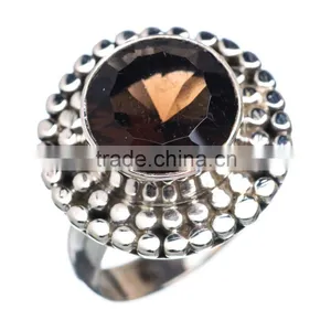 SMOKY RING ,925 Sterling Silver Jewelry Wholesale,WHOLESALE SILVER JEWELRY,SILVER EXPORTER,SILVER JEWELRY FROM INDIA thumbnail-1