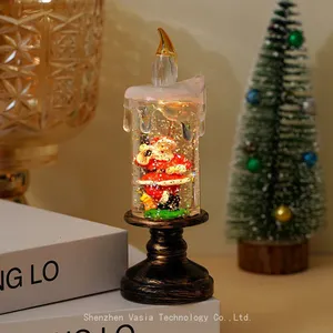Snow Globe Candle Decor - 2025 LED Flameless Lights Crystal Ball for Bulk Christmas Party Decor thumbnail-3